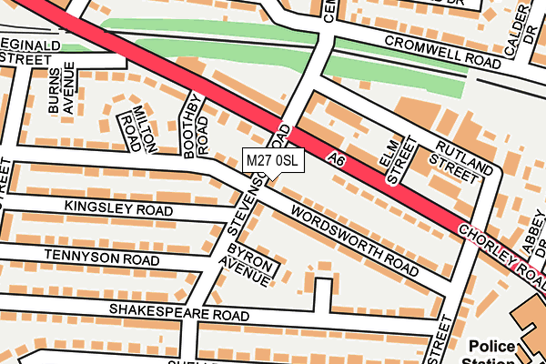 M27 0SL map - OS OpenMap – Local (Ordnance Survey)