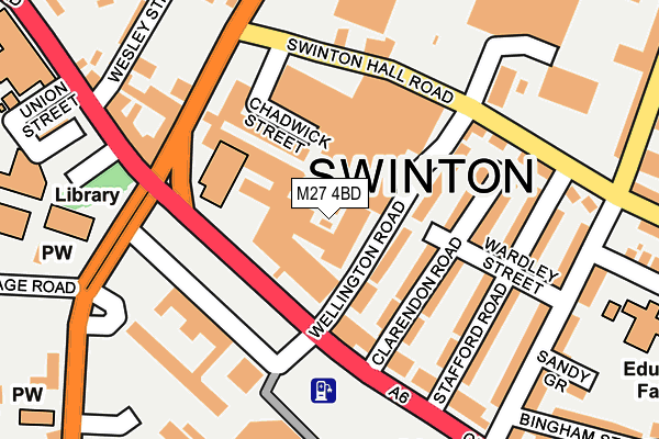 M27 4BD map - OS OpenMap – Local (Ordnance Survey)