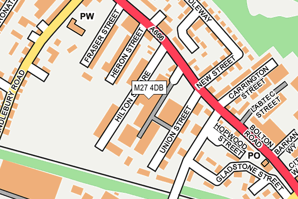M27 4DB map - OS OpenMap – Local (Ordnance Survey)