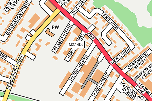M27 4DJ map - OS OpenMap – Local (Ordnance Survey)