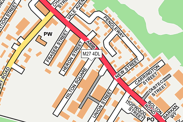 M27 4DL map - OS OpenMap – Local (Ordnance Survey)