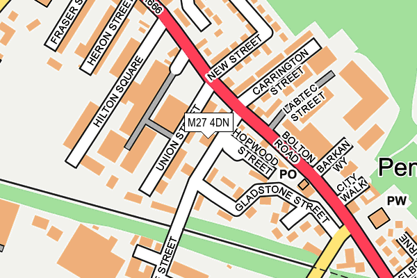 M27 4DN map - OS OpenMap – Local (Ordnance Survey)