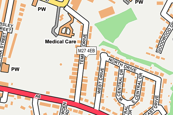 M27 4EB map - OS OpenMap – Local (Ordnance Survey)