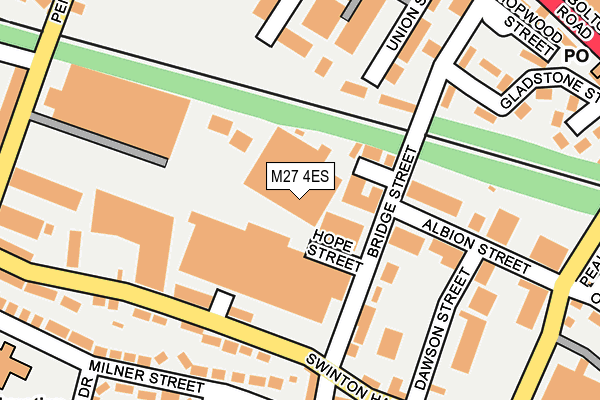M27 4ES map - OS OpenMap – Local (Ordnance Survey)
