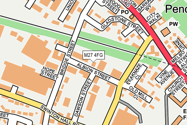 M27 4FG map - OS OpenMap – Local (Ordnance Survey)