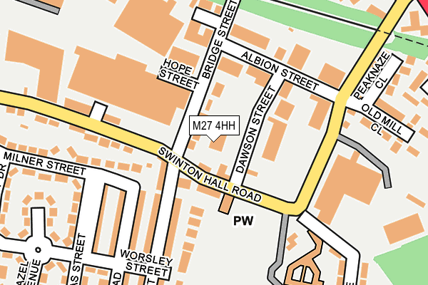 M27 4HH map - OS OpenMap – Local (Ordnance Survey)