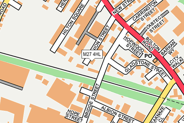 M27 4HL map - OS OpenMap – Local (Ordnance Survey)