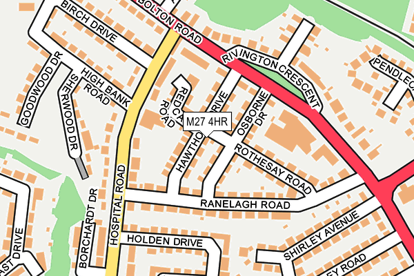 M27 4HR map - OS OpenMap – Local (Ordnance Survey)