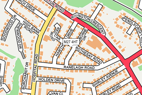 M27 4HT map - OS OpenMap – Local (Ordnance Survey)
