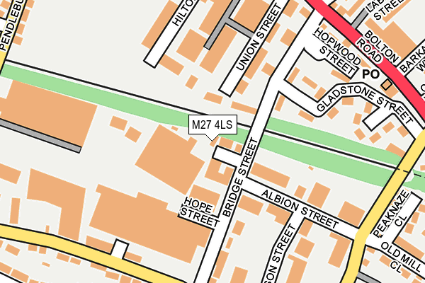 M27 4LS map - OS OpenMap – Local (Ordnance Survey)