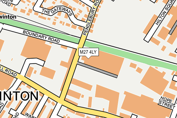 M27 4LY map - OS OpenMap – Local (Ordnance Survey)