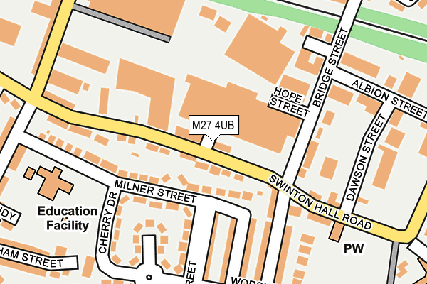 M27 4UB map - OS OpenMap – Local (Ordnance Survey)
