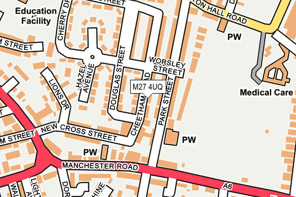 M27 4UQ map - OS OpenMap – Local (Ordnance Survey)