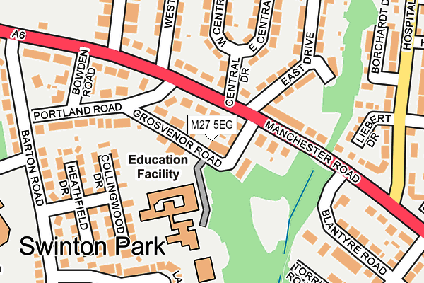 M27 5EG map - OS OpenMap – Local (Ordnance Survey)