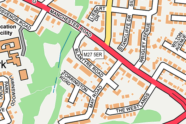 M27 5ER map - OS OpenMap – Local (Ordnance Survey)