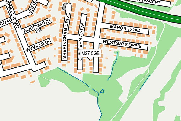 M27 5GB map - OS OpenMap – Local (Ordnance Survey)