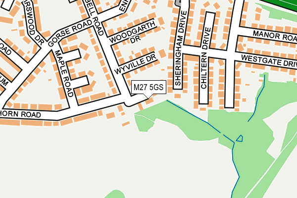 M27 5GS map - OS OpenMap – Local (Ordnance Survey)