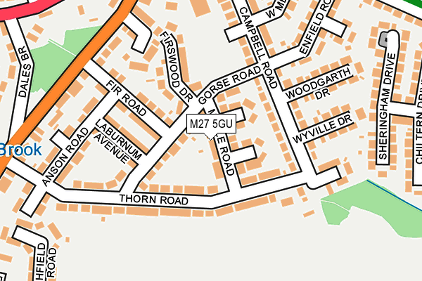 M27 5GU map - OS OpenMap – Local (Ordnance Survey)