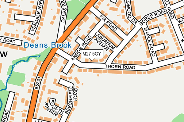 M27 5GY map - OS OpenMap – Local (Ordnance Survey)