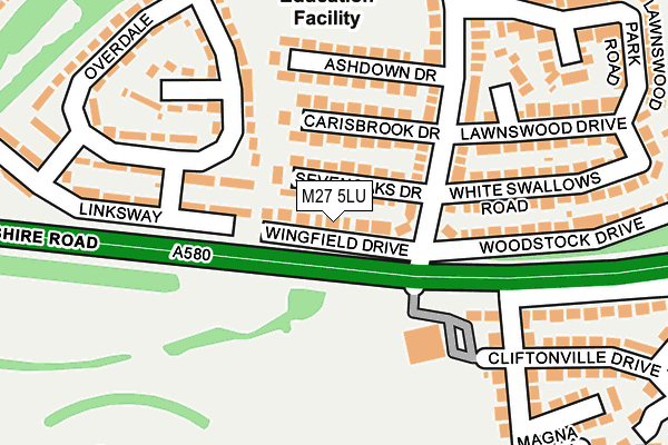 M27 5LU map - OS OpenMap – Local (Ordnance Survey)
