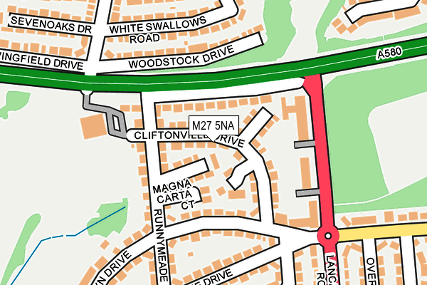 M27 5NA map - OS OpenMap – Local (Ordnance Survey)