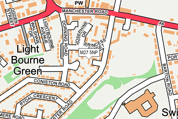 M27 5NP map - OS OpenMap – Local (Ordnance Survey)