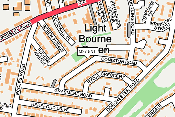 M27 5NT map - OS OpenMap – Local (Ordnance Survey)