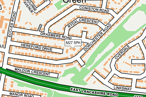 M27 5PH map - OS OpenMap – Local (Ordnance Survey)