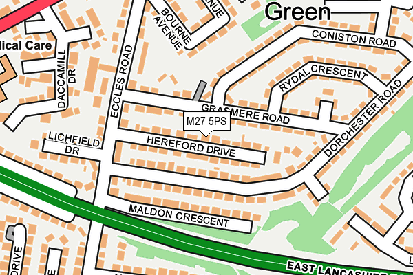 M27 5PS map - OS OpenMap – Local (Ordnance Survey)