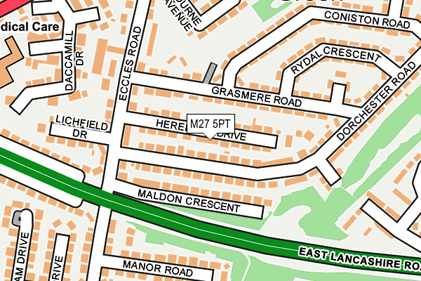 M27 5PT map - OS OpenMap – Local (Ordnance Survey)