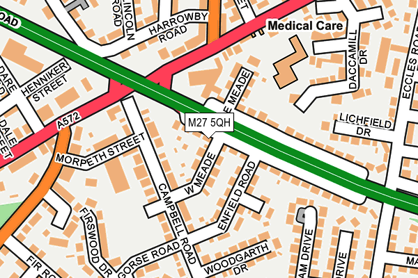 M27 5QH map - OS OpenMap – Local (Ordnance Survey)