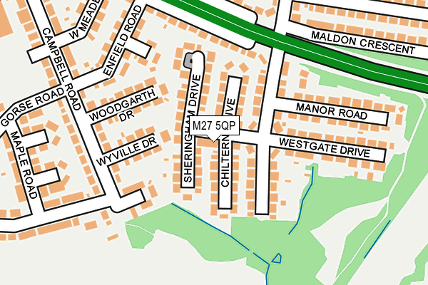 M27 5QP map - OS OpenMap – Local (Ordnance Survey)