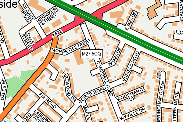 M27 5QQ map - OS OpenMap – Local (Ordnance Survey)