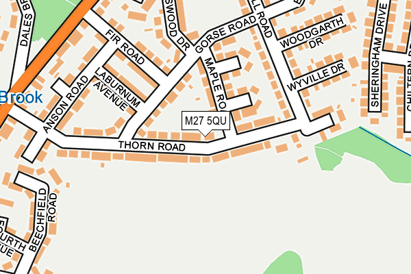M27 5QU map - OS OpenMap – Local (Ordnance Survey)