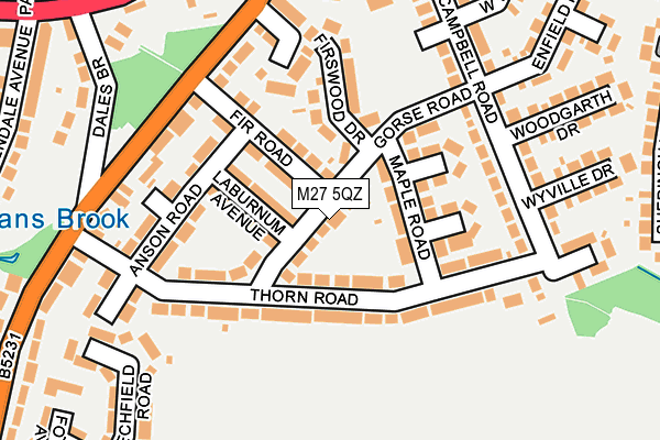 M27 5QZ map - OS OpenMap – Local (Ordnance Survey)