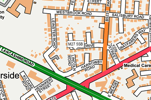 M27 5SB map - OS OpenMap – Local (Ordnance Survey)
