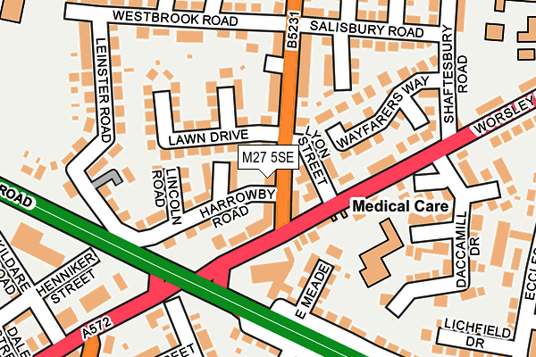 M27 5SE map - OS OpenMap – Local (Ordnance Survey)