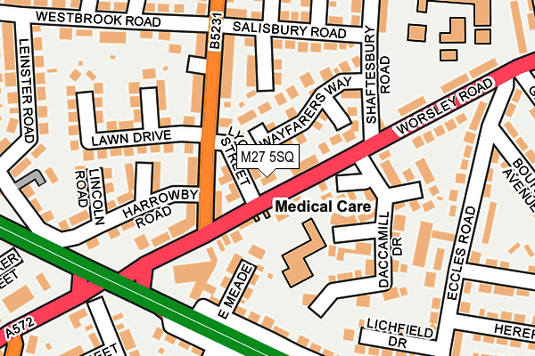 M27 5SQ map - OS OpenMap – Local (Ordnance Survey)