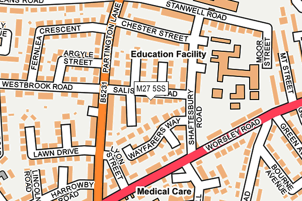 M27 5SS map - OS OpenMap – Local (Ordnance Survey)