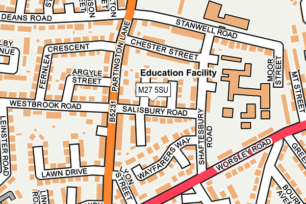 M27 5SU map - OS OpenMap – Local (Ordnance Survey)