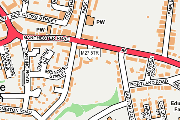 M27 5TR map - OS OpenMap – Local (Ordnance Survey)