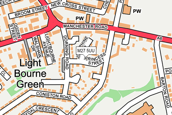 M27 5UU map - OS OpenMap – Local (Ordnance Survey)
