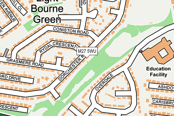 M27 5WU map - OS OpenMap – Local (Ordnance Survey)