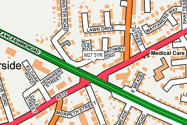 M27 5YR map - OS OpenMap – Local (Ordnance Survey)