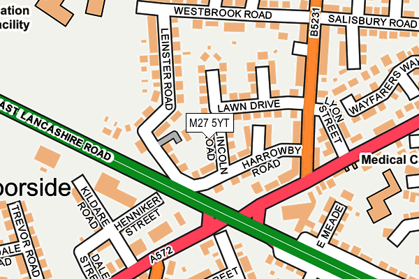 M27 5YT map - OS OpenMap – Local (Ordnance Survey)