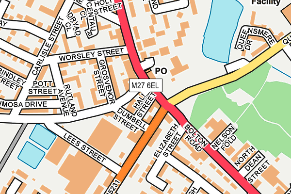 M27 6EL map - OS OpenMap – Local (Ordnance Survey)