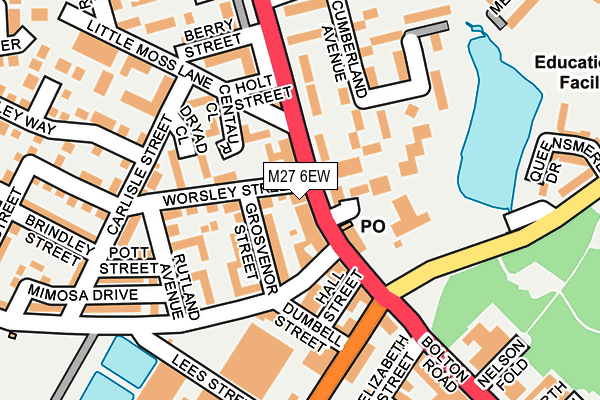 M27 6EW map - OS OpenMap – Local (Ordnance Survey)