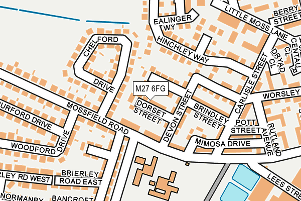 M27 6FG map - OS OpenMap – Local (Ordnance Survey)