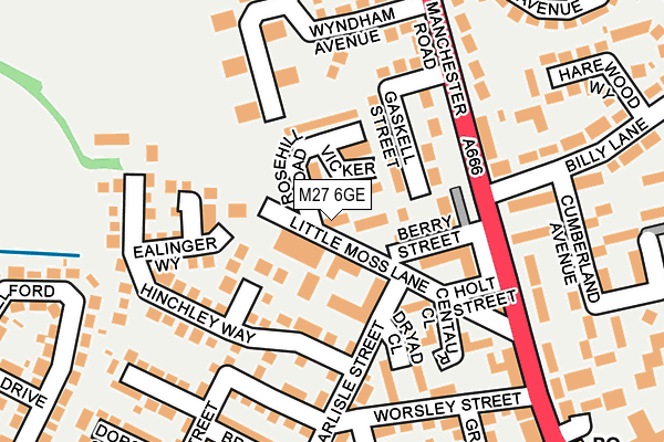 M27 6GE map - OS OpenMap – Local (Ordnance Survey)