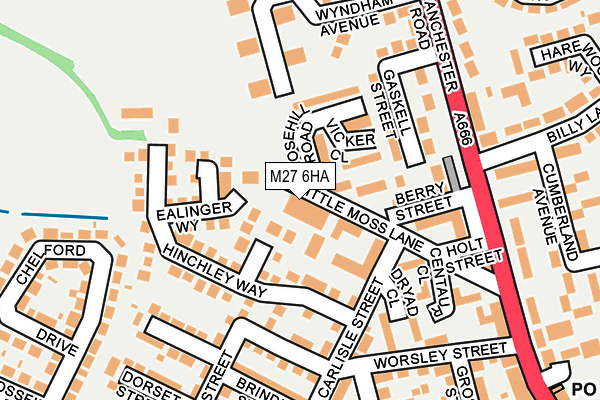 M27 6HA map - OS OpenMap – Local (Ordnance Survey)
